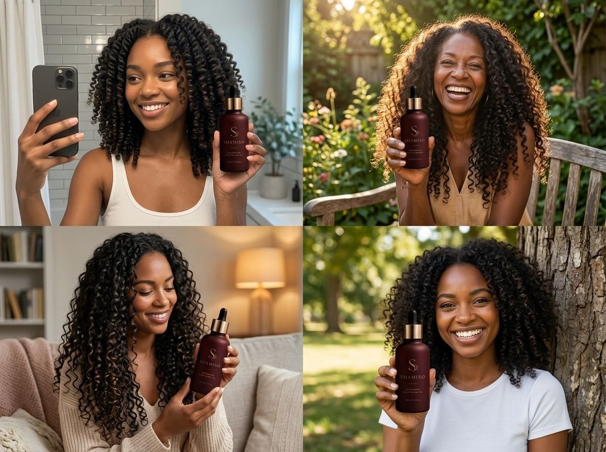 Women loving their hair with SHAMISO